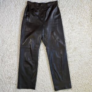 Vintage Saks Fifth Avenue Folio Collection High Waisted Leather Pants